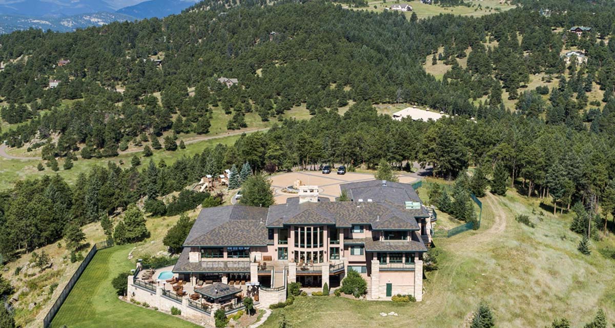 Aerial view of 'Thunder Ridge', an exclusive listing by LIV Sotheby's International Realty in Colorado.