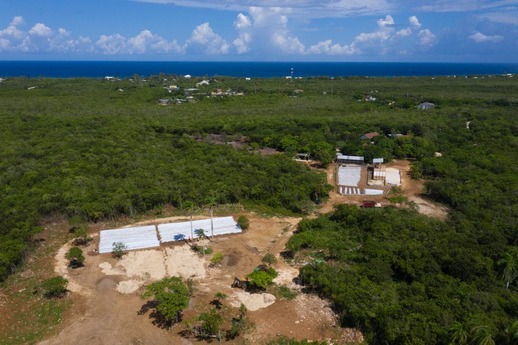 Aerial view of Beacon Farm located in North Side, Grand Cayman.