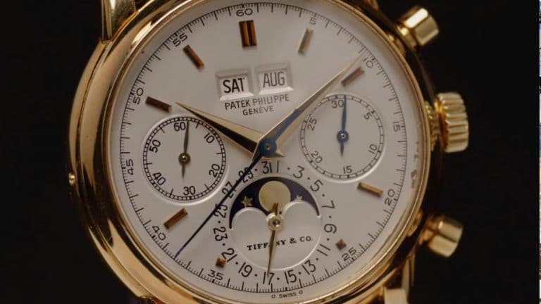 The iconic Patek Phillipe watch that also has a Tiffany & Co, branding.