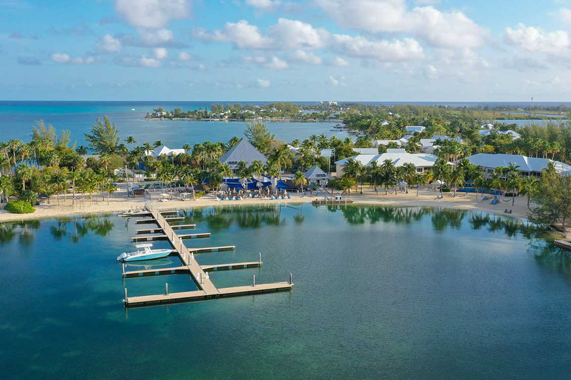 Aerial view of Kaibo Yacht Club.