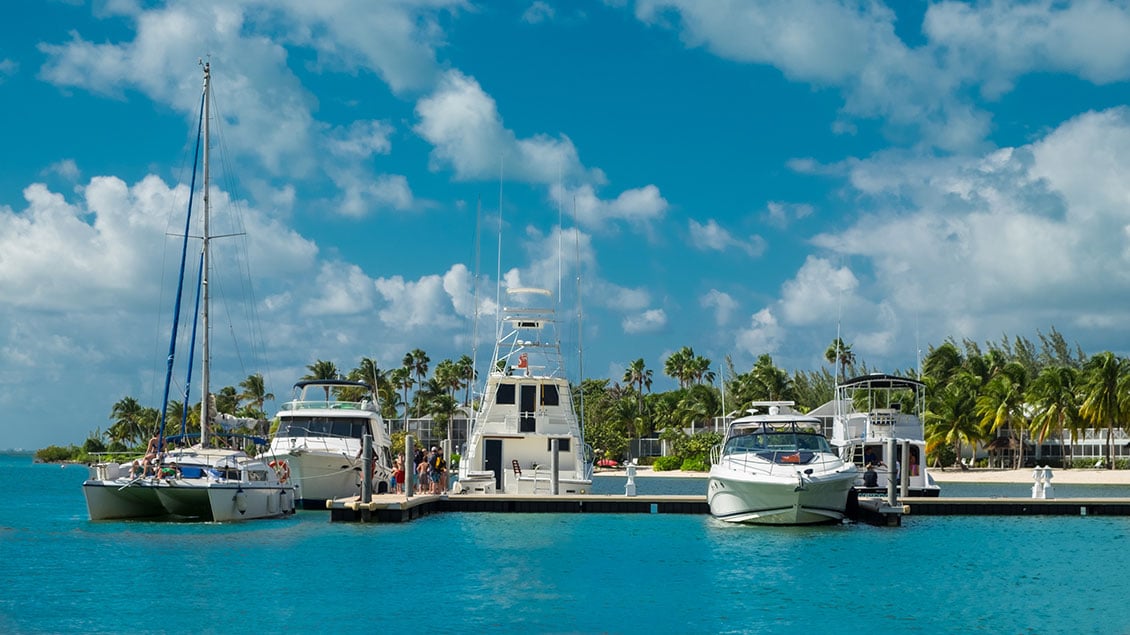 Kaibo Yacht club dock with boats.