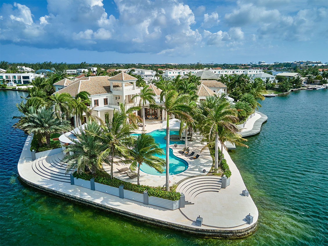 Aerial view of the Peninsula Estate, an exclusive property, sold by Nikki Broadhurst of Cayman Islands Sotheby's International Realty