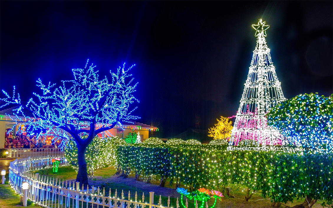 Christmas lights display in Grand Cayman.  