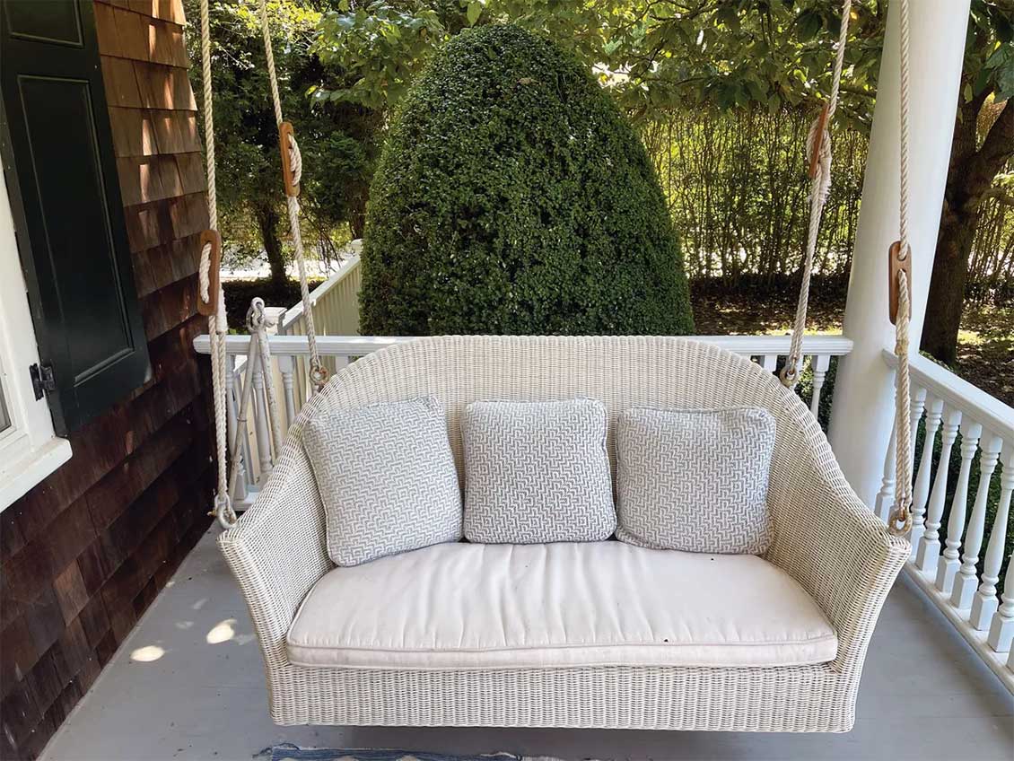 Brooke Shields' much loved porch swing.