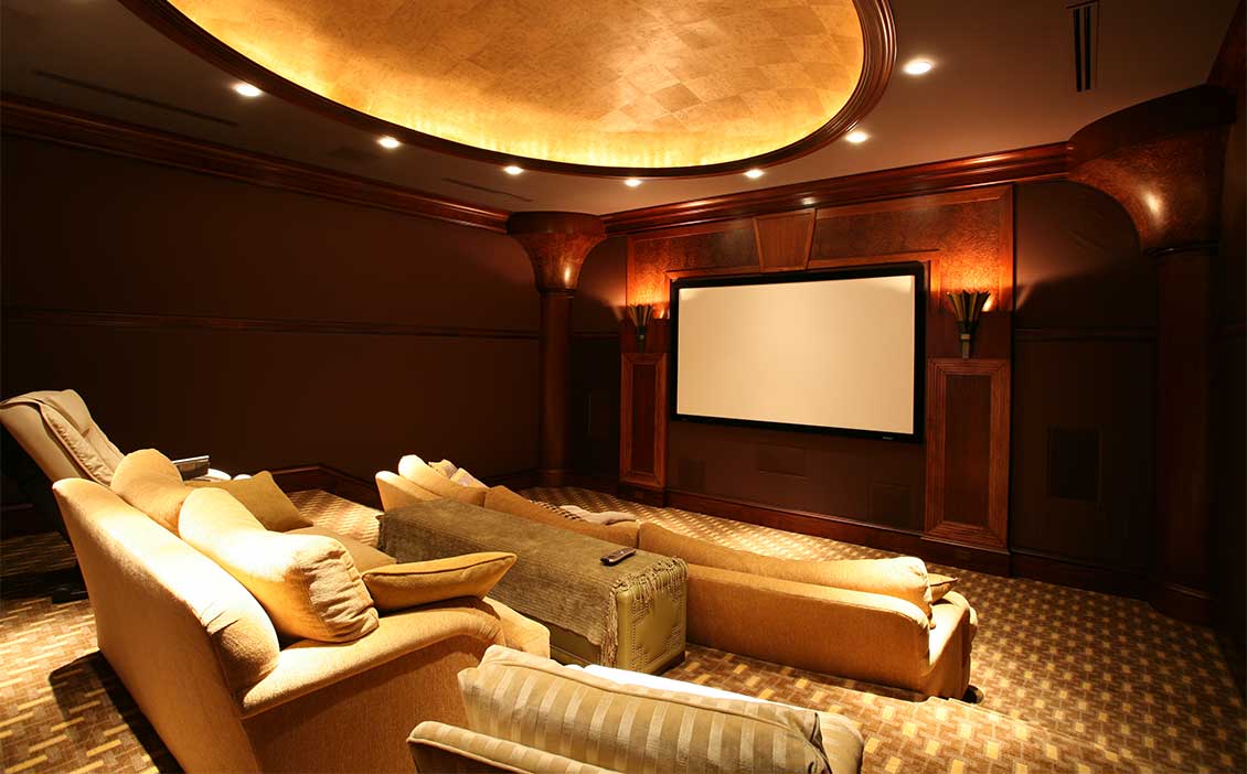 Home cinema located in exclusive property 'Castillo Caribe' on South Sound Grand Cayman.