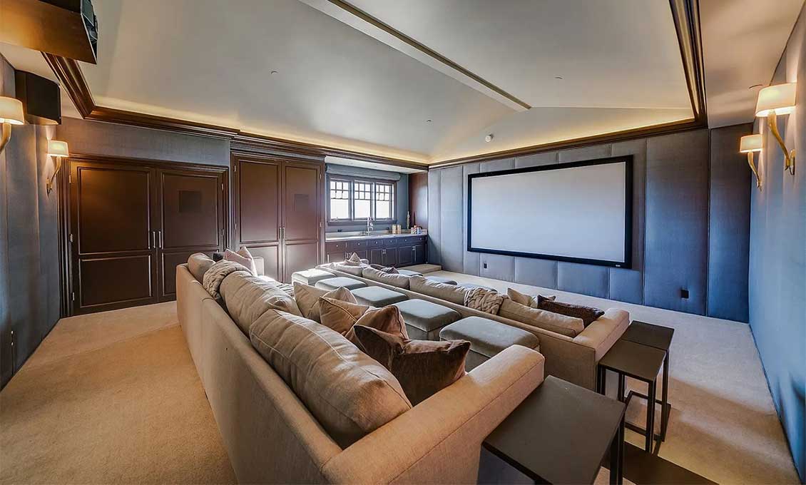 Home cinema in a property sold through Sotheby's International Realty in Los Angeles.