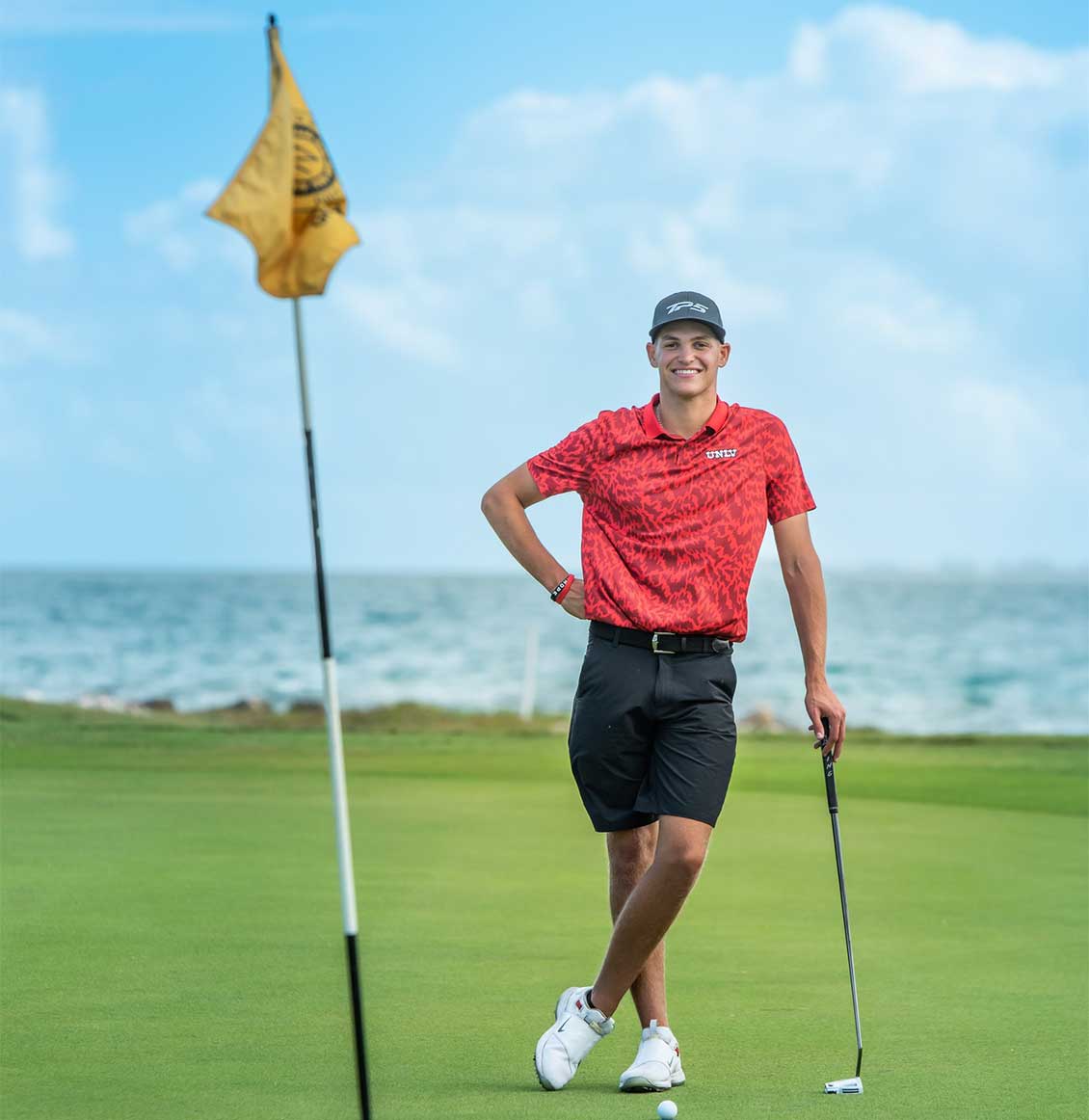 Aaron Jarvis who made history as the first Caymanian golfer to compete the in US Masters.