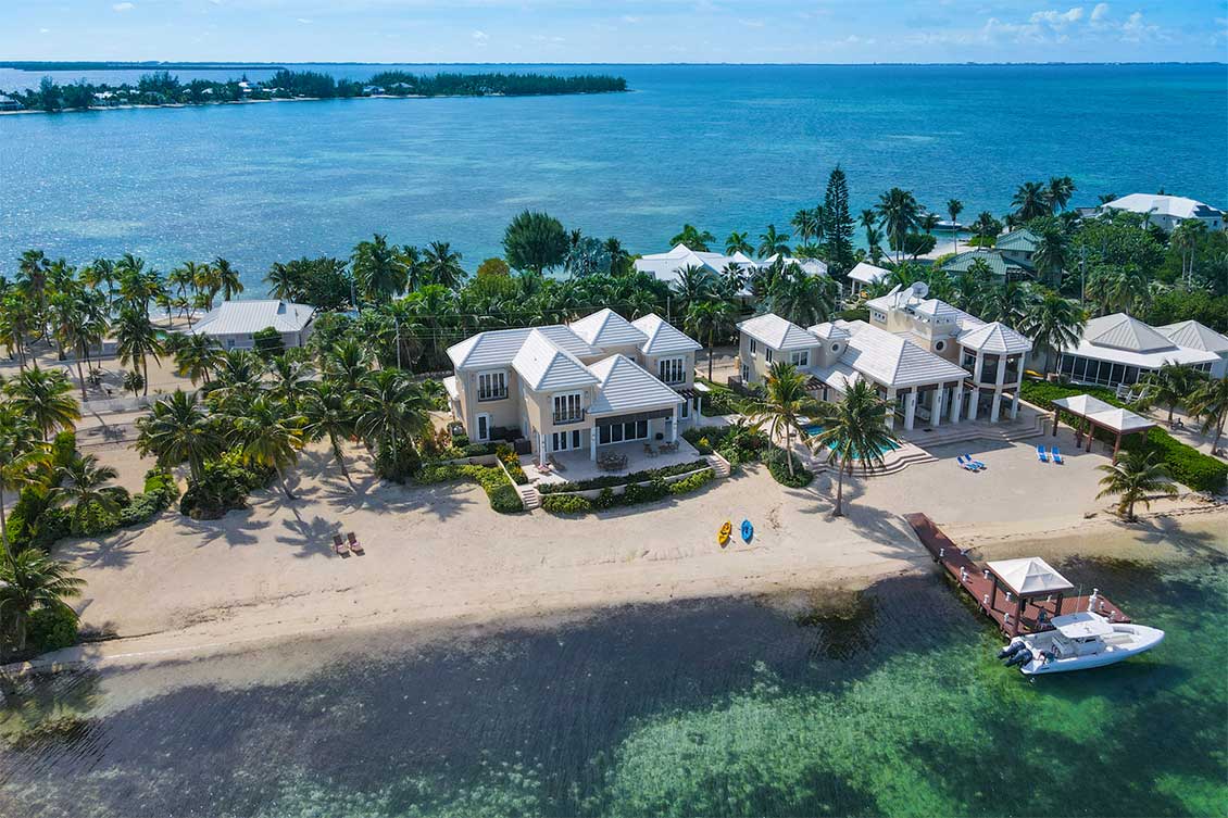 Aerial vies of Compound Kai in Grand Cayman.