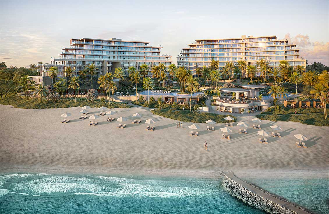 Views over beach towards proposed Mandarin Oriental Grand Cayman