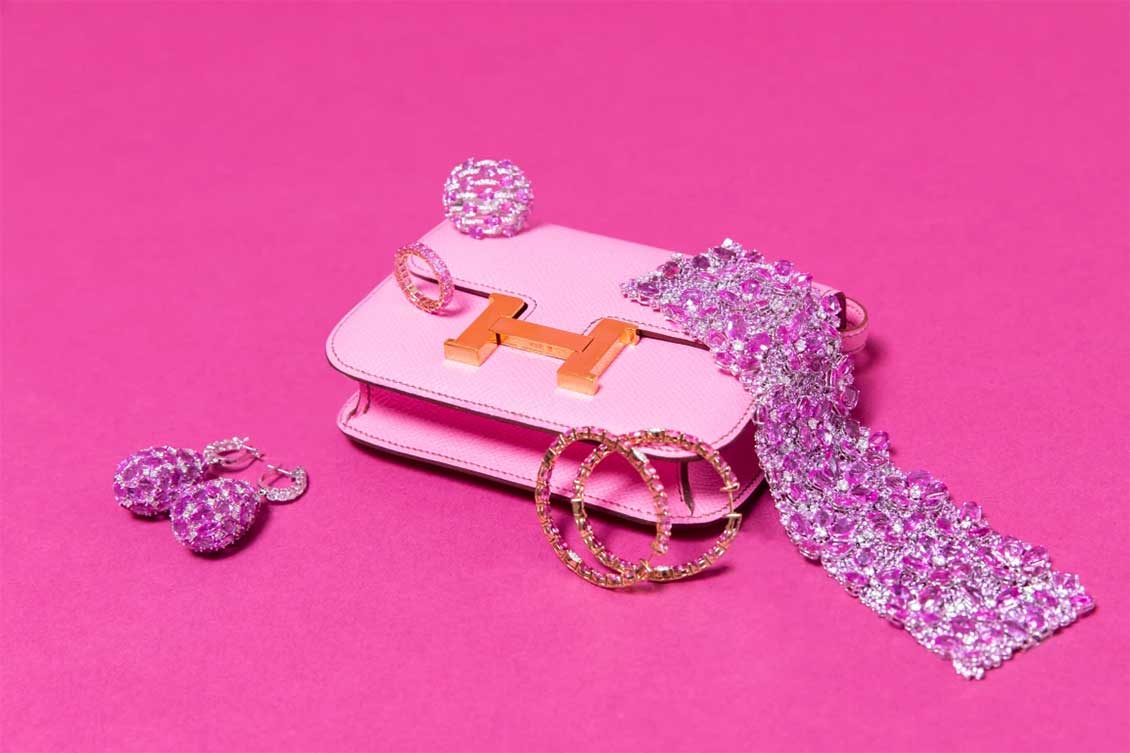 AN HERMÈS BUBBLEGUM PINK MICRO CONSTANCE