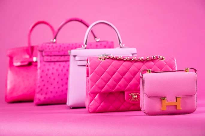 Assorted Pink Handbags