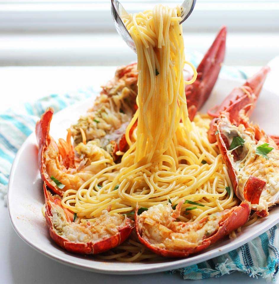 Lobster spaghetti Ristorante Pappagallo
