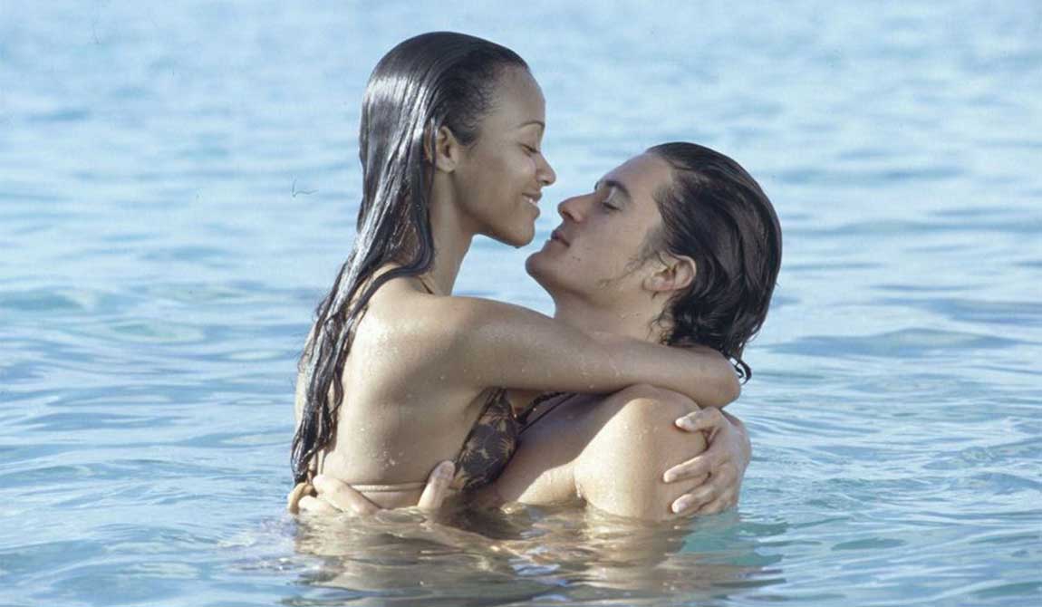 Zoe Saldana & Orlando Bloom filming Haven in the Cayman Islands