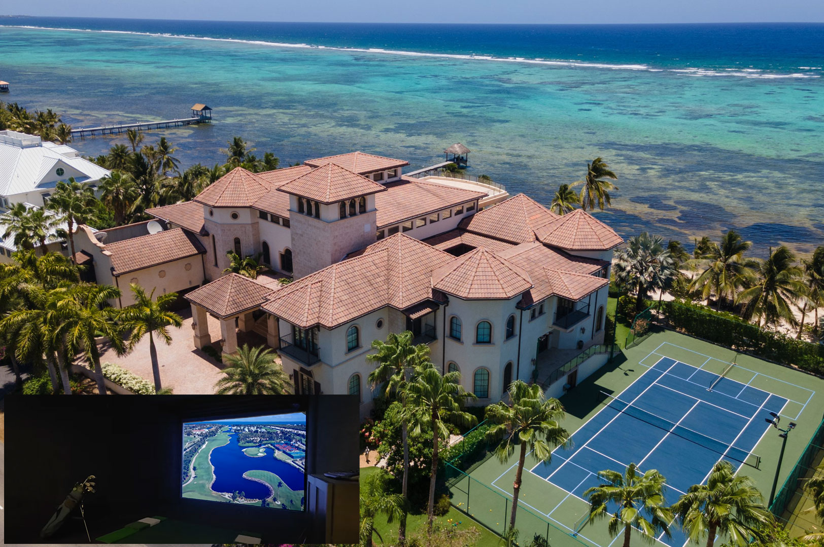 Castillo Caribe's in-house golf simulator