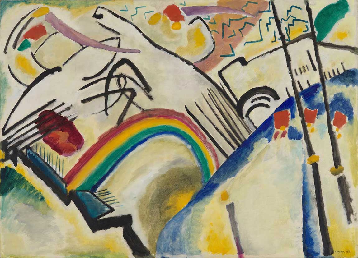 Vasily Kandinsky’s “Cossacks (Cosaques)” (1910–11). Photograph: Tate, London, Presented by Mrs Hazel McKinley, 1938
