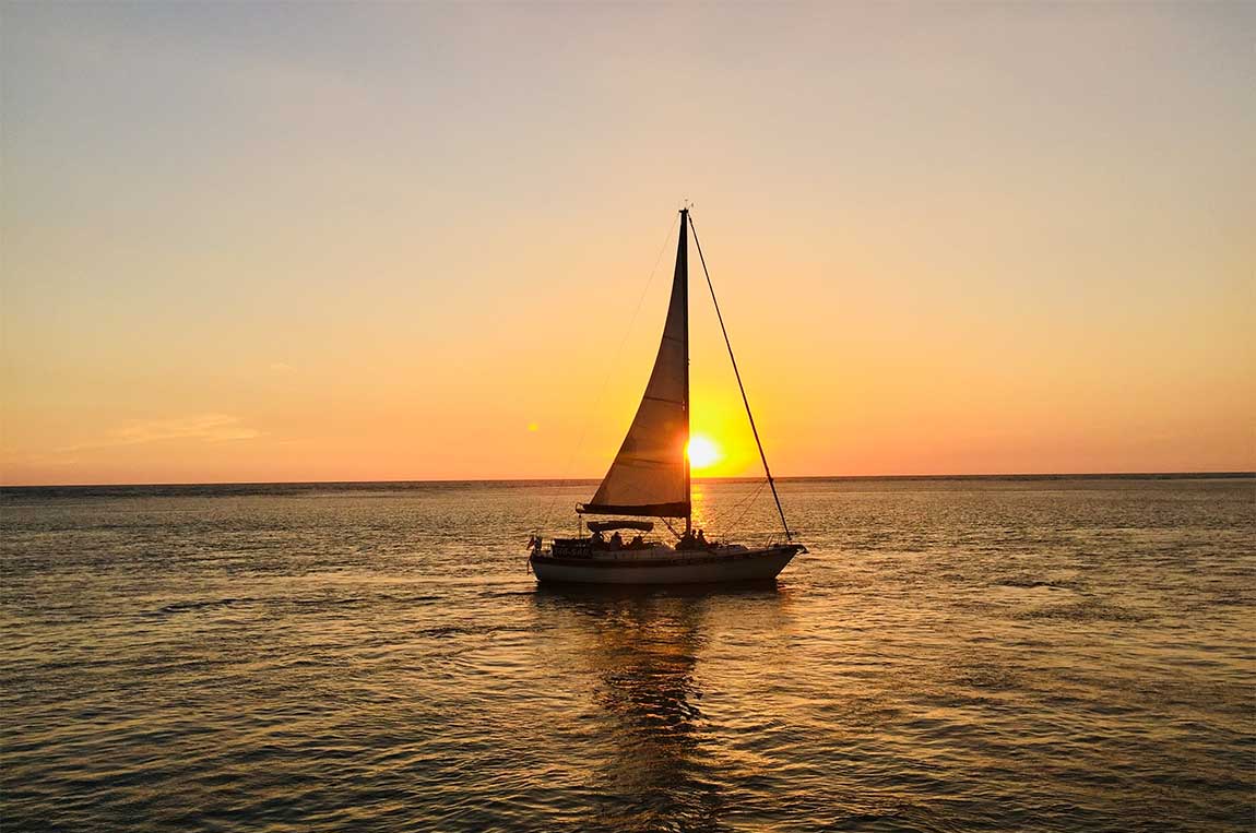 Sailboat at sunset